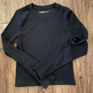 Abercrombie Ribbed Crewneck Long sleeve Tee